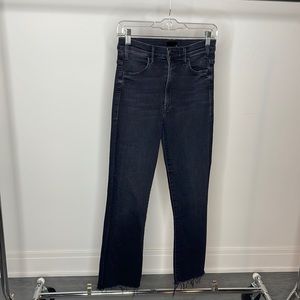 Mother The Hustler Ankle Fray Wide Leg Jean